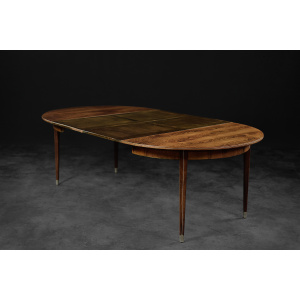 Vintage Rare Danish Round Rosewood Folding Dining Table by Agner Christoffersen for N.C. Christoffersen, 1948
