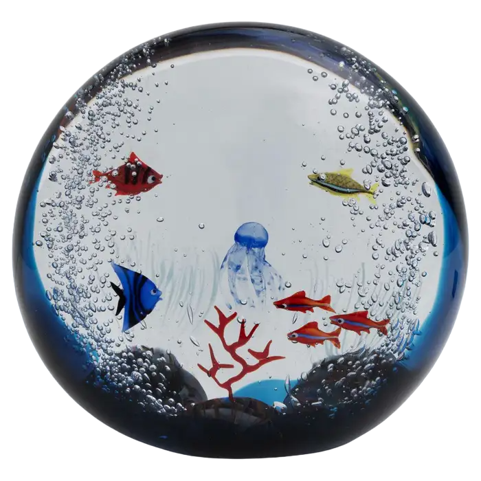 Moro Mariano Mid-Century Modern Italian Murano Glass Aquarium, 1980s