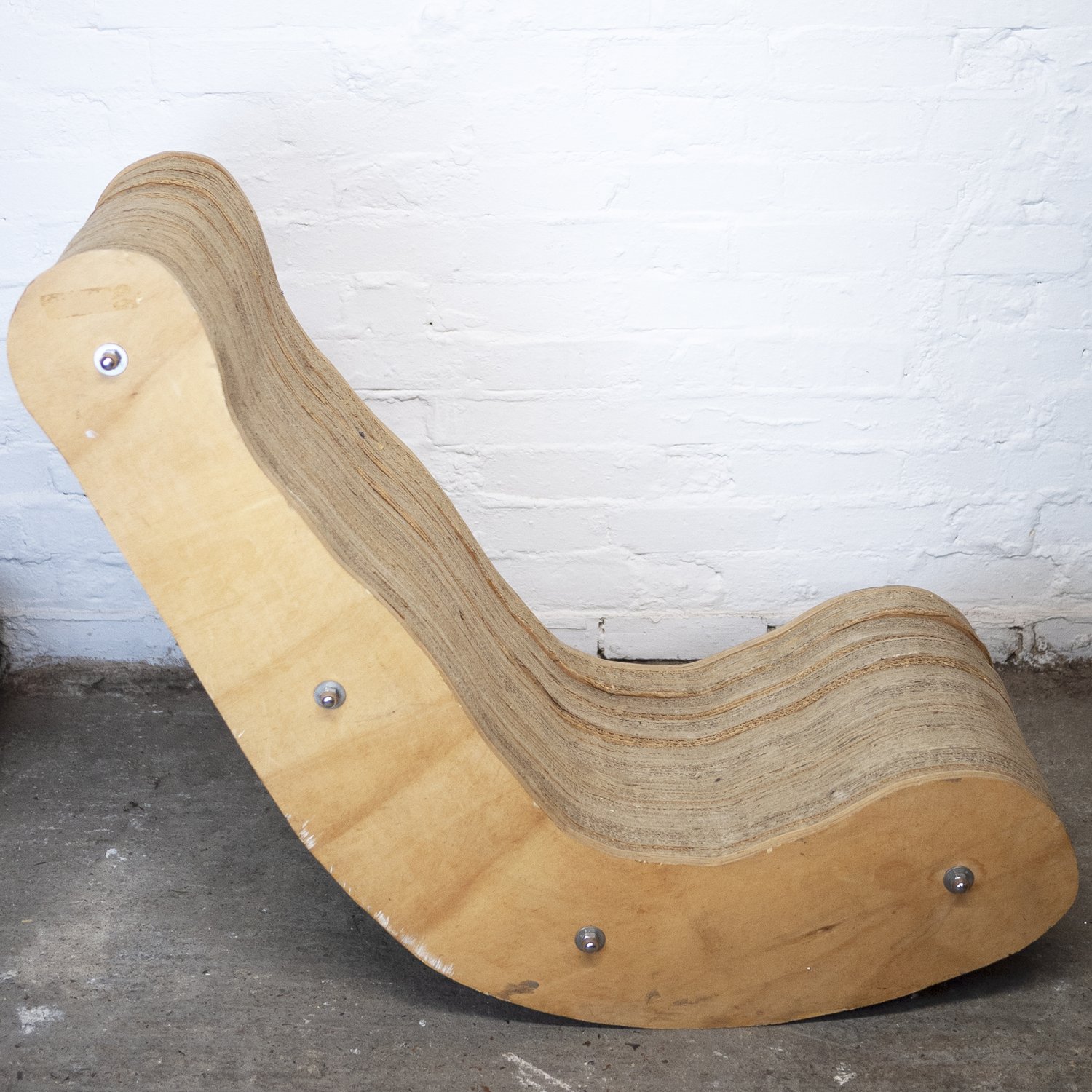 Sculpted Cardboard & Plywood Lounge Chair, 2000s