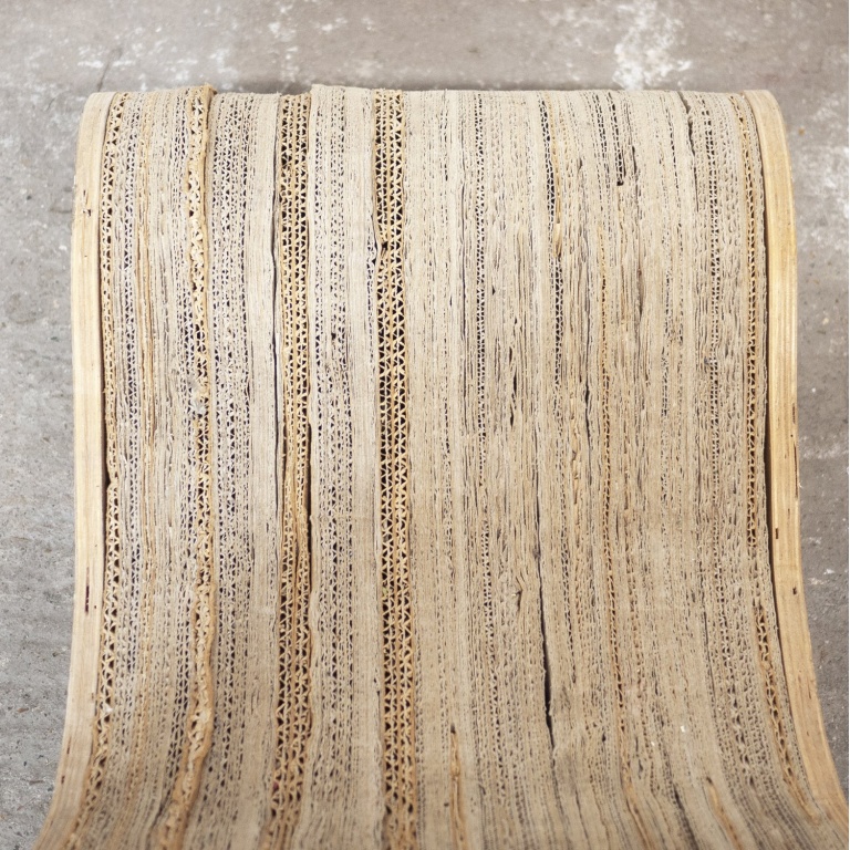 Sculpted Cardboard & Plywood Lounge Chair, 2000s - Image 10