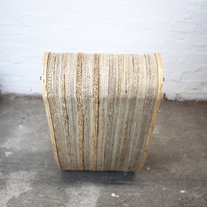 Sculpted Cardboard & Plywood Lounge Chair, 2000s