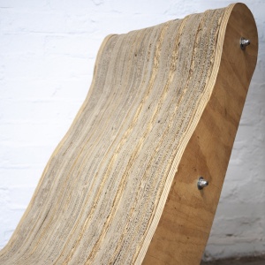 Sculpted Cardboard & Plywood Lounge Chair, 2000s