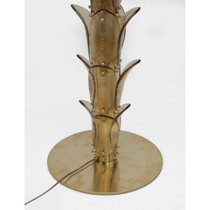 Murano Glass and Brass Palm Tree Floor Lamp, 1970s