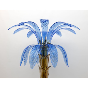Murano Glass and Brass Palm Tree Floor Lamp, 1970s