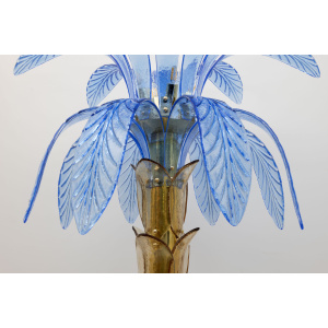 Murano Glass and Brass Palm Tree Floor Lamp, 1970s