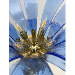 Murano Glass and Brass Palm Tree Floor Lamp, 1970s