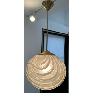 Gold Tinted Glass Hanging Light, 1970s