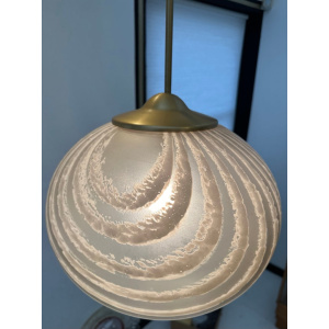 Gold Tinted Glass Hanging Light, 1970s