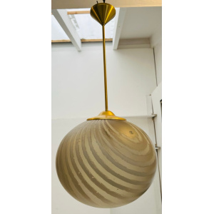 Gold Tinted Glass Hanging Light, 1970s