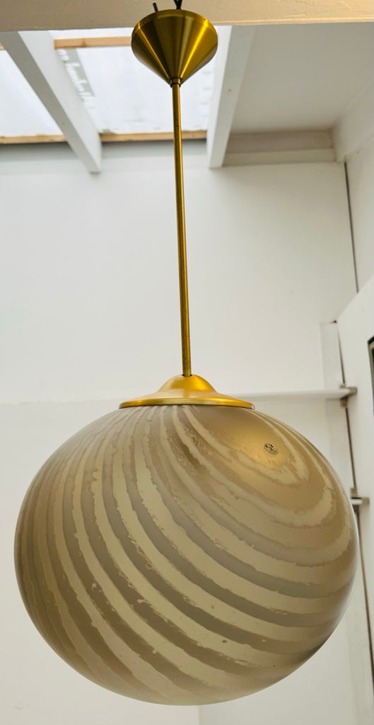 Gold Tinted Glass Hanging Light, 1970s