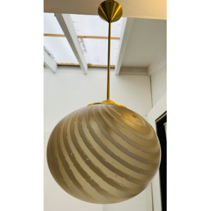 Gold Tinted Glass Hanging Light, 1970s