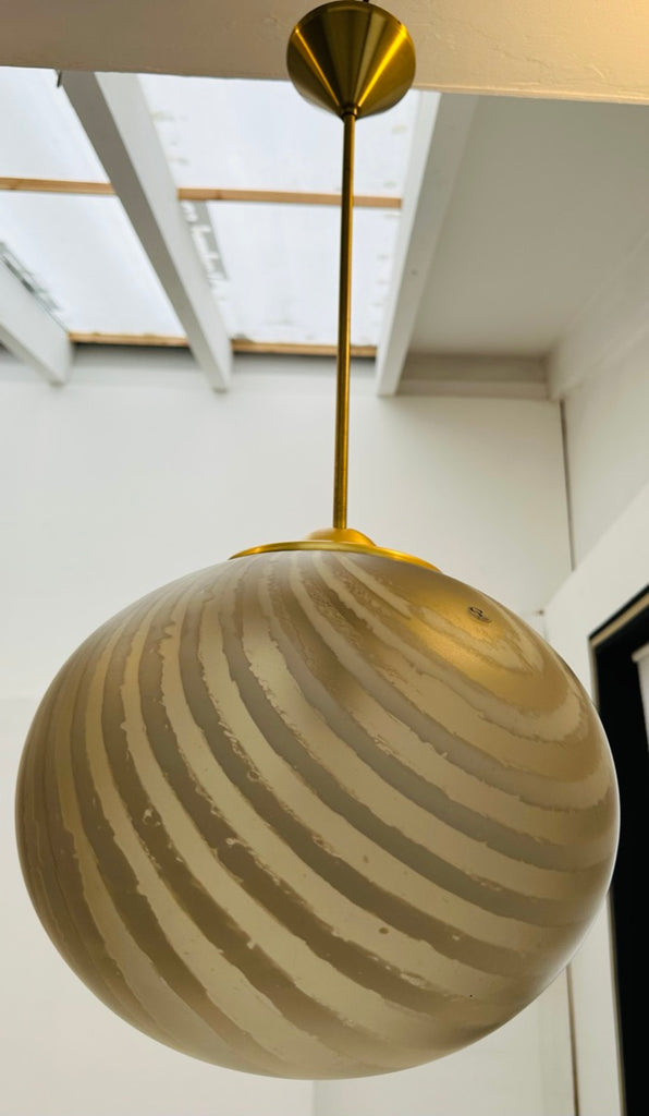 Gold Tinted Glass Hanging Light, 1970s