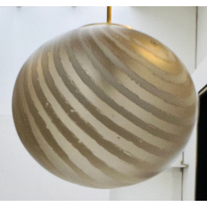 Gold Tinted Glass Hanging Light, 1970s