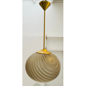 Gold Tinted Glass Hanging Light, 1970s