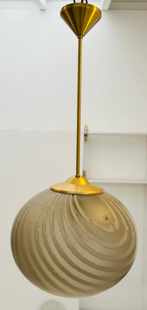 Gold Tinted Glass Hanging Light, 1970s