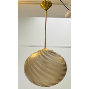 Gold Tinted Glass Hanging Light, 1970s