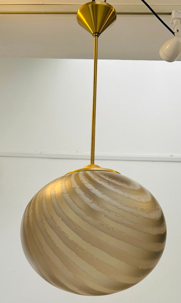 Gold Tinted Glass Hanging Light, 1970s