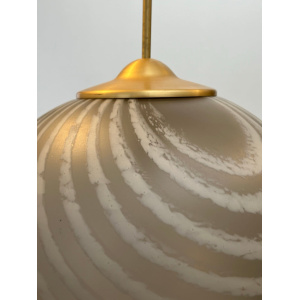 Gold Tinted Glass Hanging Light, 1970s