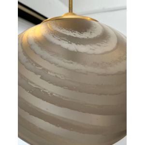 Gold Tinted Glass Hanging Light, 1970s