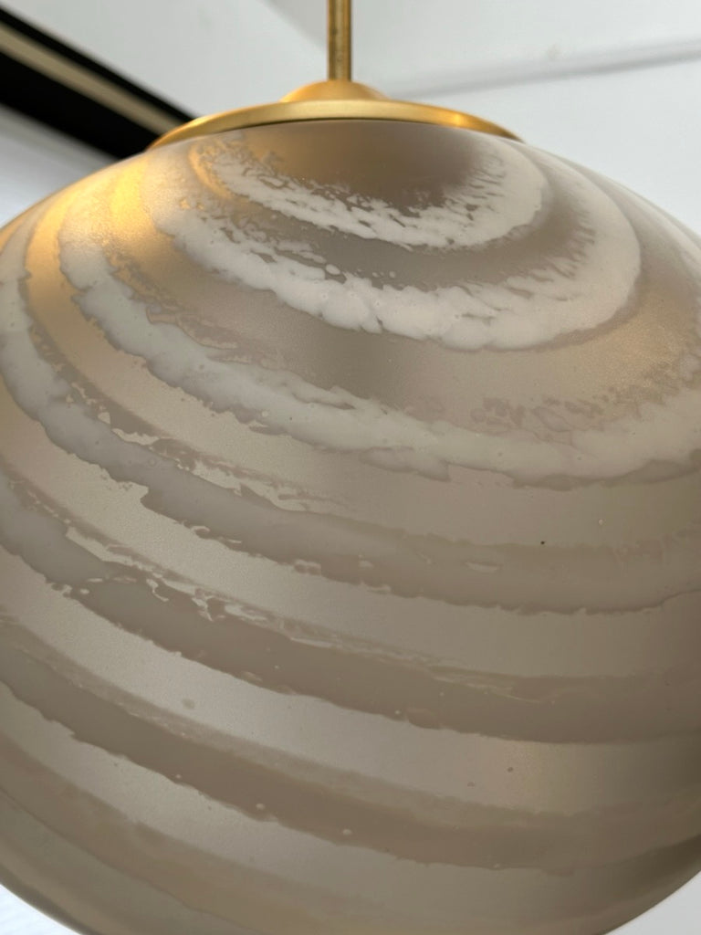 Gold Tinted Glass Hanging Light, 1970s