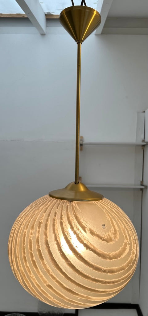 Gold Tinted Glass Hanging Light, 1970s