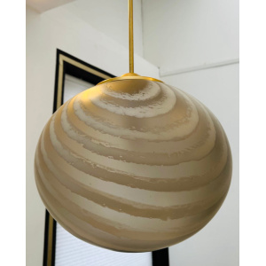Gold Tinted Glass Hanging Light, 1970s