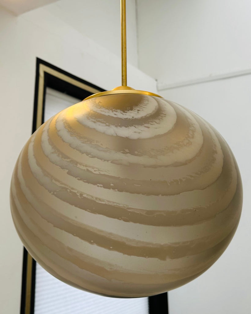 Gold Tinted Glass Hanging Light, 1970s
