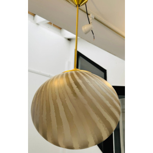 Gold Tinted Glass Hanging Light, 1970s