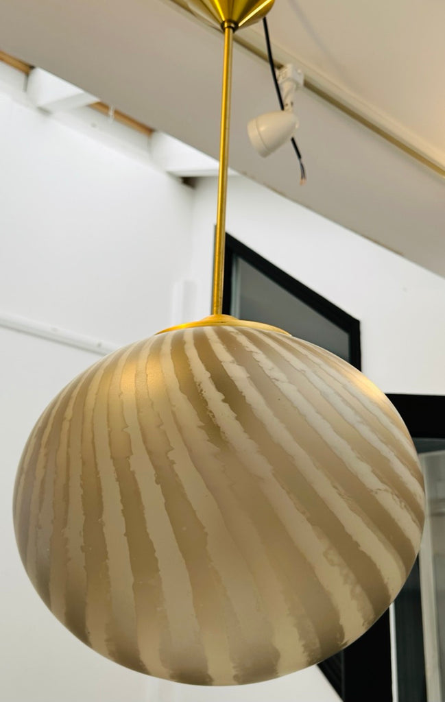 Gold Tinted Glass Hanging Light, 1970s