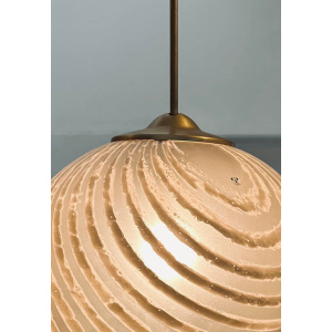Gold Tinted Glass Hanging Light, 1970s