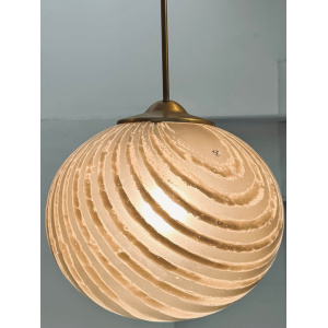 Gold Tinted Glass Hanging Light, 1970s