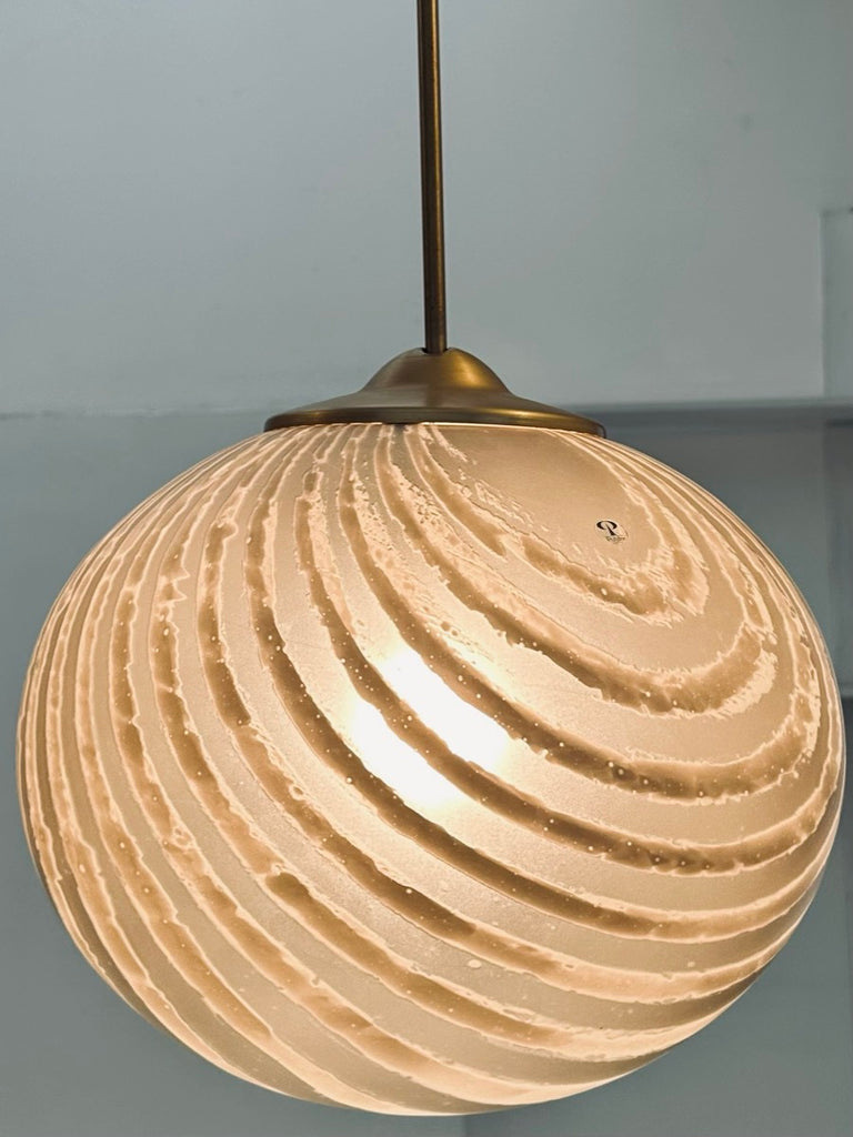 Gold Tinted Glass Hanging Light, 1970s