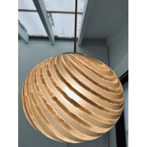 Gold Tinted Glass Hanging Light, 1970s