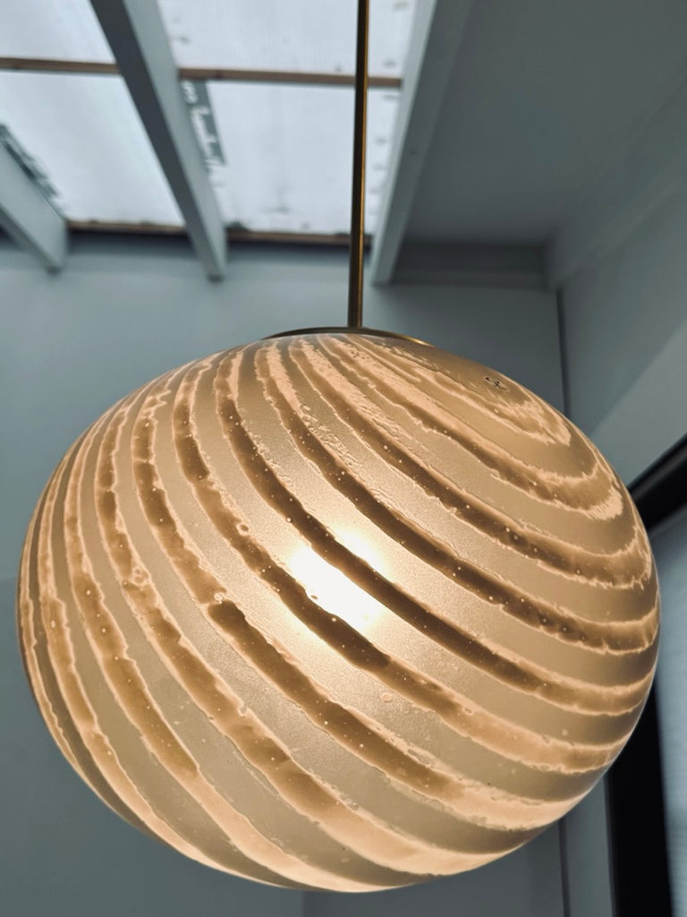 Gold Tinted Glass Hanging Light, 1970s