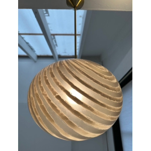 Gold Tinted Glass Hanging Light, 1970s