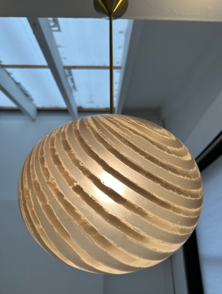 Gold Tinted Glass Hanging Light, 1970s