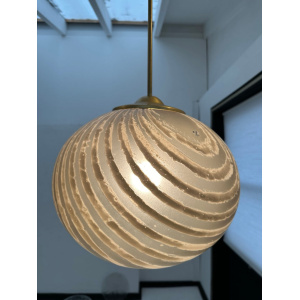 Gold Tinted Glass Hanging Light, 1970s