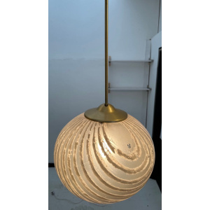 Gold Tinted Glass Hanging Light, 1970s