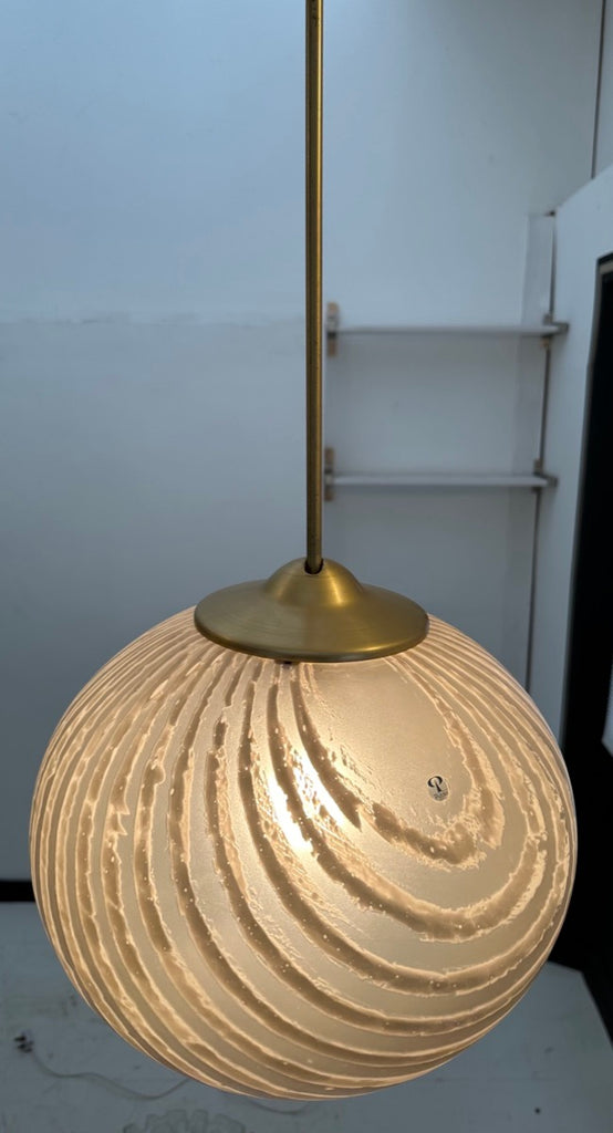Gold Tinted Glass Hanging Light, 1970s