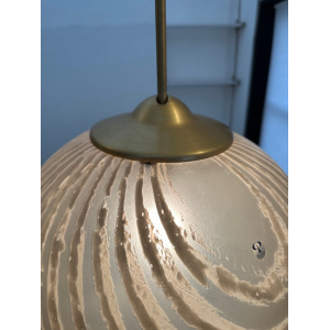 Gold Tinted Glass Hanging Light, 1970s
