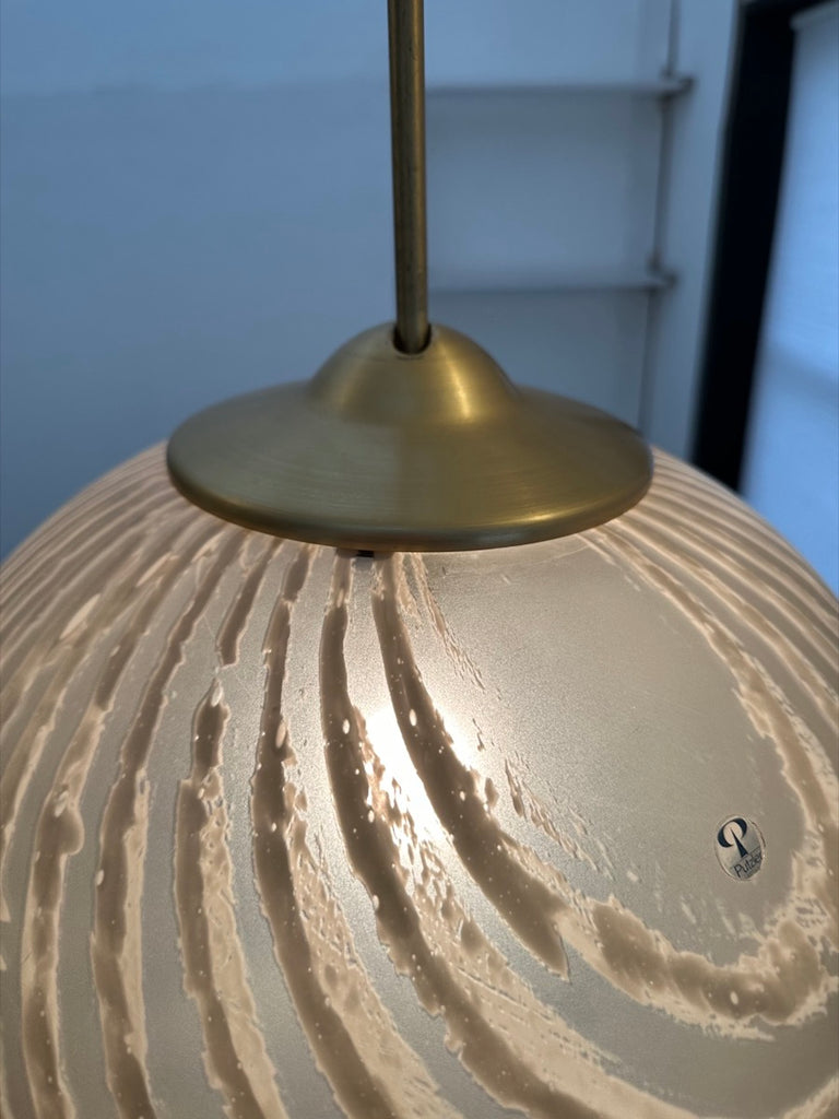 Gold Tinted Glass Hanging Light, 1970s