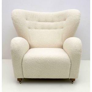 Sahco Zero the Tired Man Bouclè Lounge Chair by Lassen