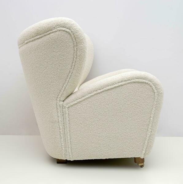 Sahco Zero the Tired Man Bouclè Lounge Chair by Lassen