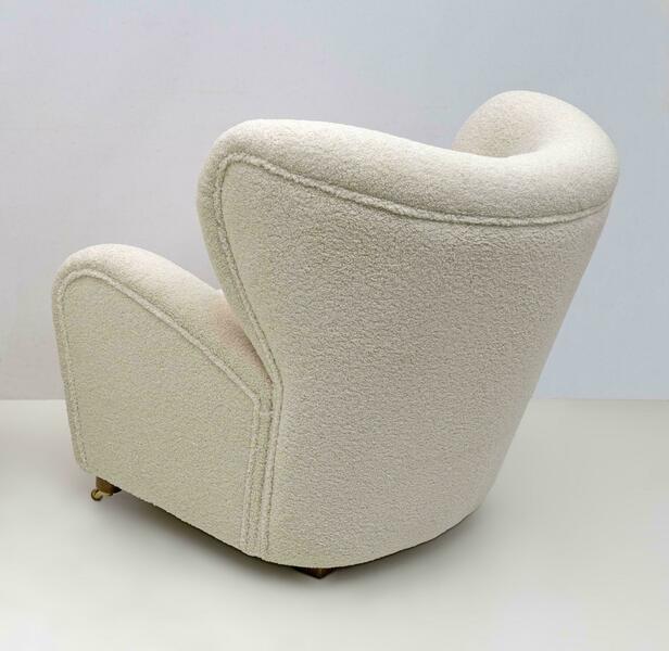 Sahco Zero the Tired Man Bouclè Lounge Chair by Lassen