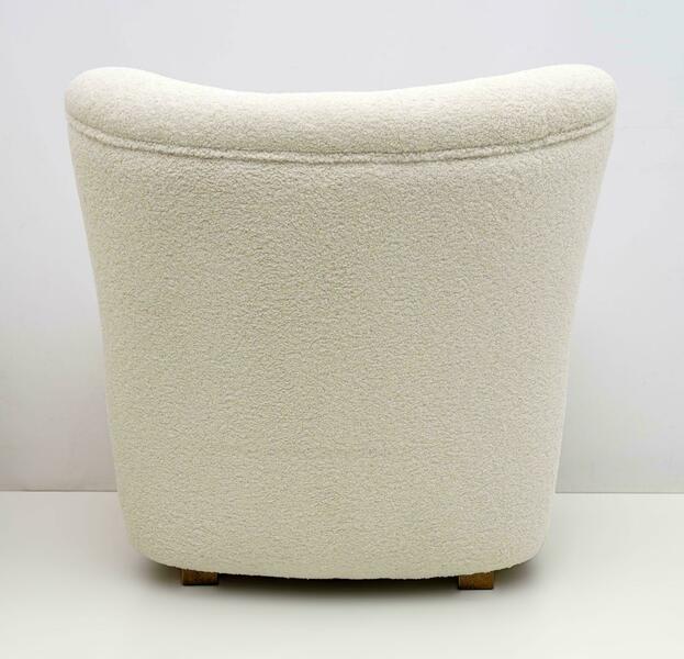 Sahco Zero the Tired Man Bouclè Lounge Chair by Lassen