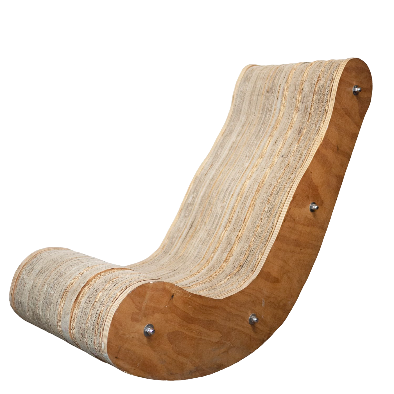 Sculpted Cardboard & Plywood Lounge Chair, 2000s