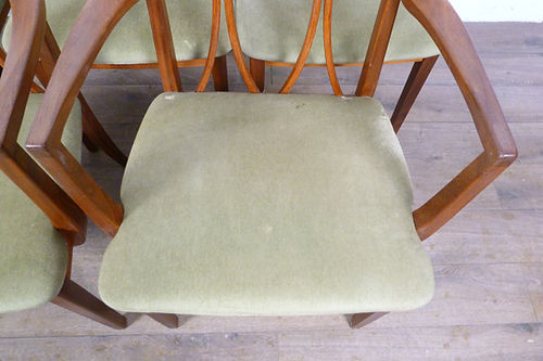 Set of Five G Plan Teak Dining Chairs Inc 2 Carvers