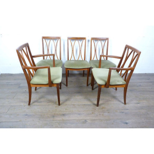 Set of Five G Plan Teak Dining Chairs Inc 2 Carvers