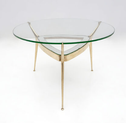 Cesare Lacca Italian Bronze and Glass Coffee table by Fontana Arte, 1950s - Image 4