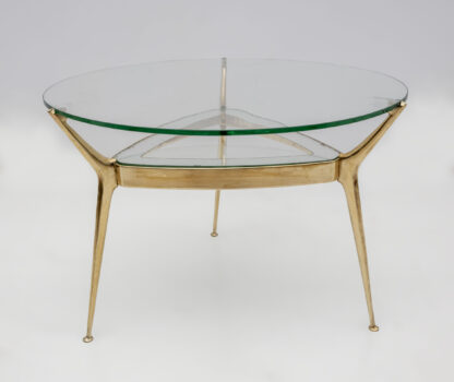 Cesare Lacca Italian Bronze and Glass Coffee table by Fontana Arte, 1950s - Image 5